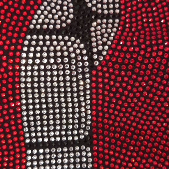 *sold* Lauren Moshi crystal lip maxi dress Sz M - Picture 3 of 7